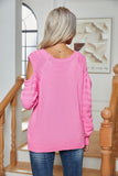 WOMEN CUT OUT DETAILED BUTTON DECKED KNIT SWEATER