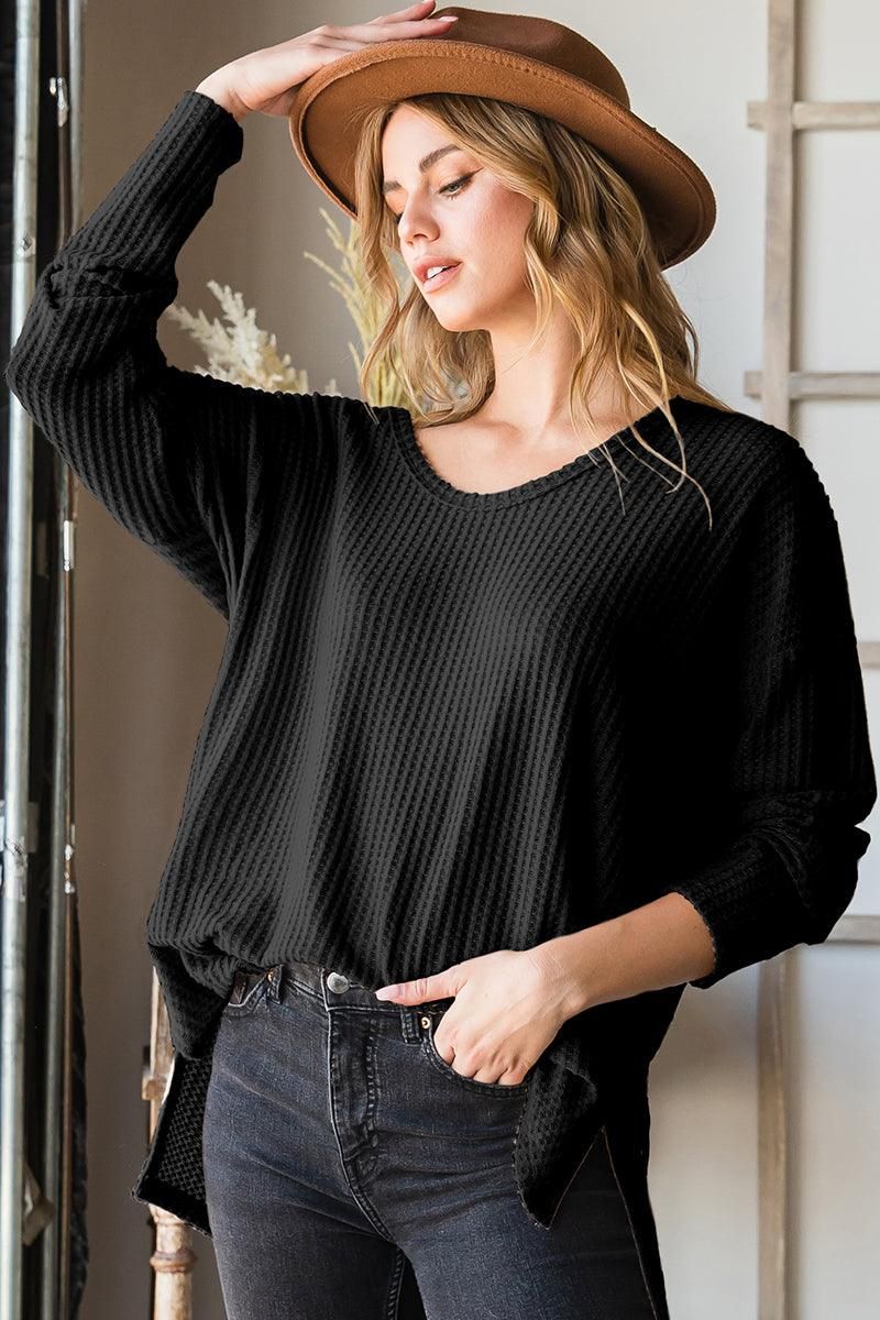 SOFT LOOSE FIT PULLOVER SWEATER KNIT TOP - Doublju