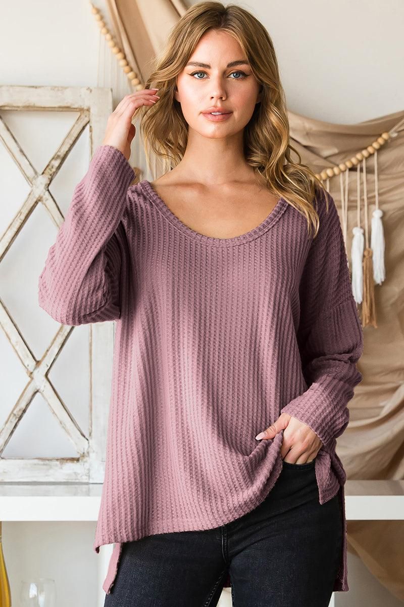 SOFT LOOSE FIT PULLOVER SWEATER KNIT TOP - Doublju