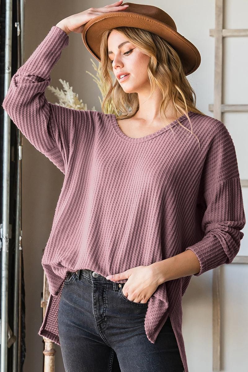 SOFT LOOSE FIT PULLOVER SWEATER KNIT TOP - Doublju