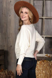 SOFT ONE SIDE OFF SHOULDER SWEATER RIB TOP - Doublju