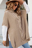 WOMENS ROUND NECK LOOSE SHAWL SWEATER