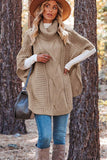 WOMENS ROUND NECK LOOSE SHAWL SWEATER