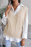 WOMEN OVERSIZED LOOSE FIT RIBBED KNIT VEST