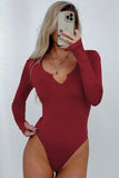 WOMEN SHOULDER STRAP LONG SLEEVE BODYSUIT