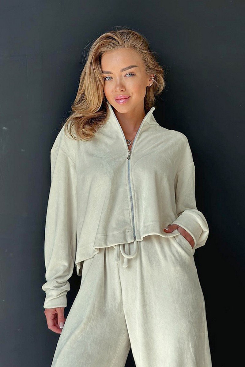 WOMEN COZY LOUNGE HOMEWEAR JACKET AND PANTS SET