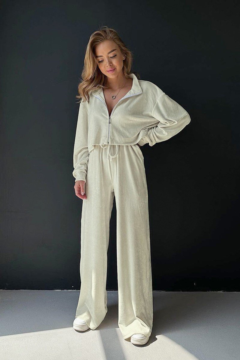 WOMEN COZY LOUNGE HOMEWEAR JACKET AND PANTS SET