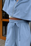 WOMEN COZY LOUNGE HOMEWEAR JACKET AND PANTS SET