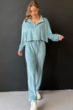 WOMEN COZY LOUNGE HOMEWEAR JACKET AND PANTS SET