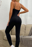 STRIP TIGHT FITTING JUMPSUIT - Doublju