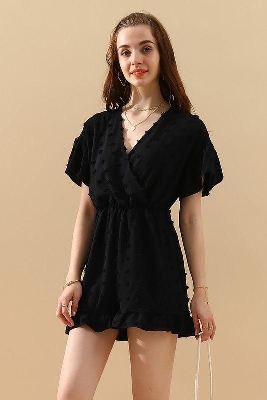 CASUAL RUFFLED CHIFFON JUMPSUIT - Doublju