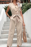 WOMEN CASUAL SOLID JUMPSUIT - Doublju