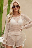 FISHERMAN CHUNKY CABLE KNIT TOP AND SHORTS SET