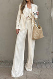 WOMEN WIDE LEG OVERSIZE PANTS TANK AND BLAZER SET