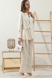 SOLID LOOSE FIT BLAZER JACKET AND PANTS SET