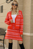 WOMEN V NECK KNIT CARDIGAN AND SHORT SKIRT SET