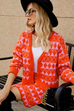 WOMEN V NECK KNIT CARDIGAN AND SHORT SKIRT SET