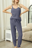 WOMEN COZY DRAWSTRING PANTS AND TANK HOMEWEAR SET