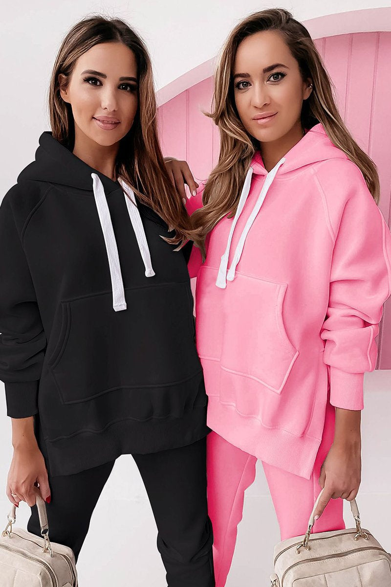 WOMEN OVERSIZED HOODIE PULLOVER AND PANTS SET