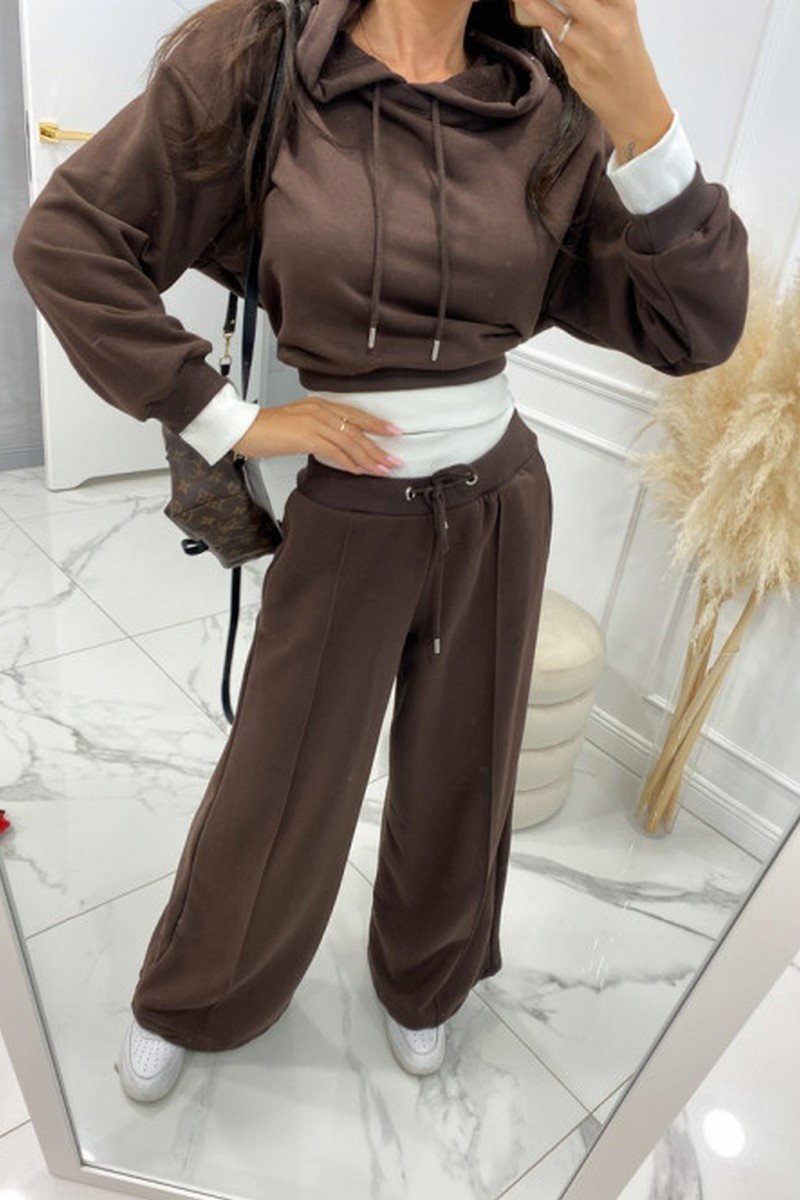 WOMEN LONG SLEEVE PULLOVER HOODIE AND PANTS SET