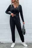 WOMEN FRONT TIED LONG SLEEVE TOP AND PANTS SET