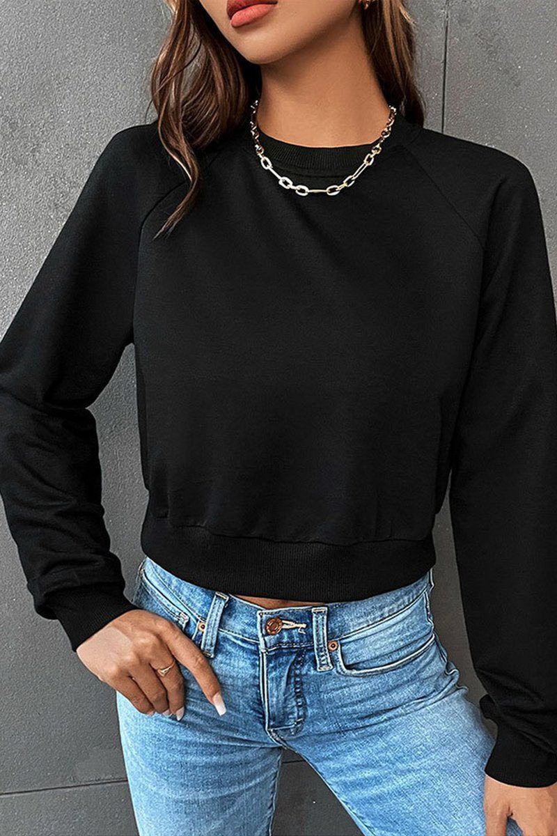 WOMEN CREWNECK SHORT LENGTH JUMPER TOP