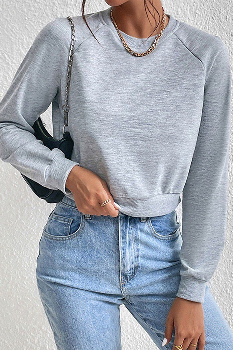 WOMEN CREWNECK SHORT LENGTH JUMPER TOP