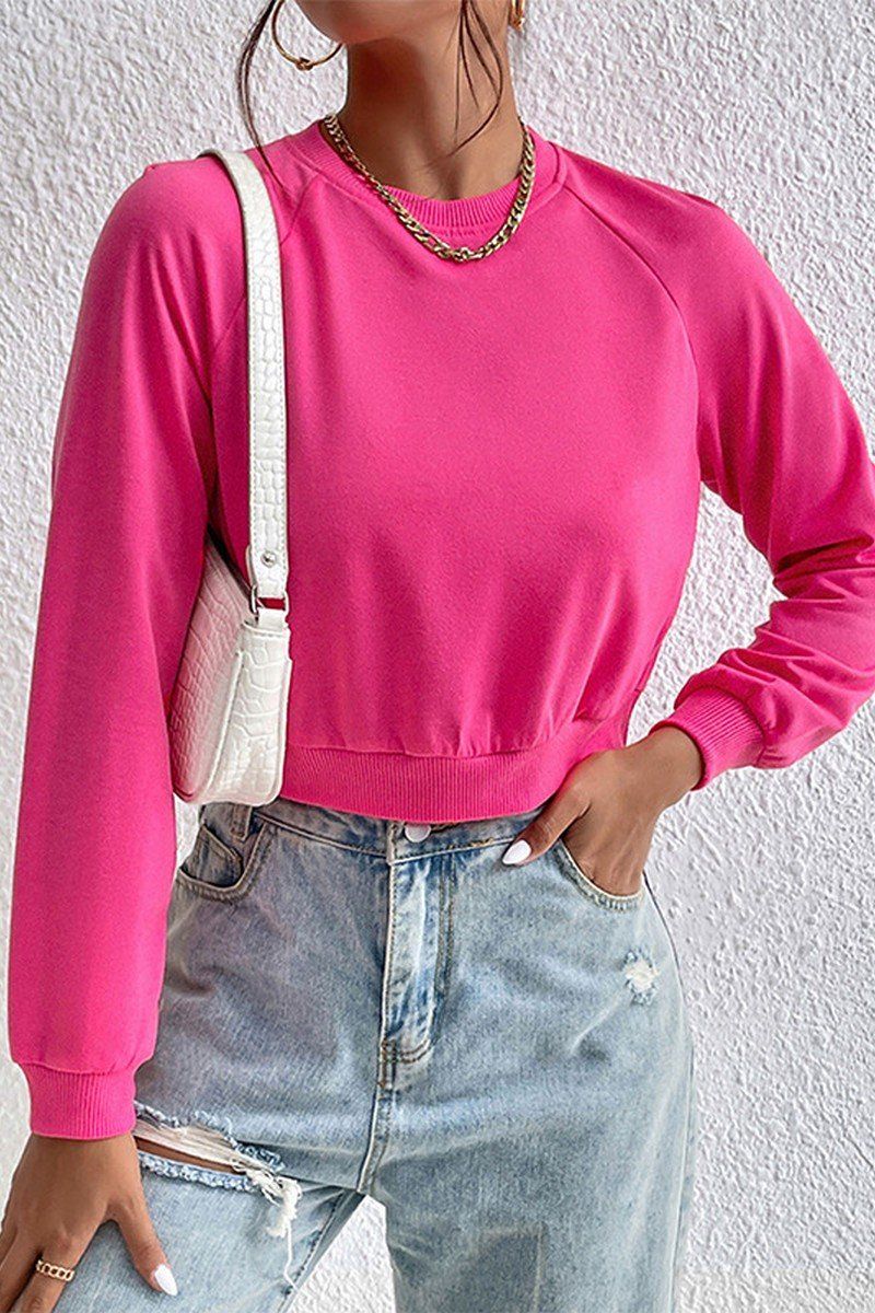 WOMEN CREWNECK SHORT LENGTH JUMPER TOP