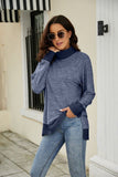 WOMEN HIGH TURTLE NECK LONG SLEEVE JUMPER TOP