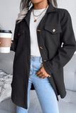 WOMEN DANDY BUTTON UP BELTED SHACKET WITH POCKETS