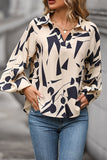 WOMEN LONG SLEEVED PRINTING BLOUSE