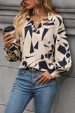 WOMEN LONG SLEEVED PRINTING BLOUSE