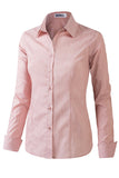 WOMENS BASIC SLIM FIT Y COTTON BUTTON DOWN SHIRTS WITH PLUS SIZE