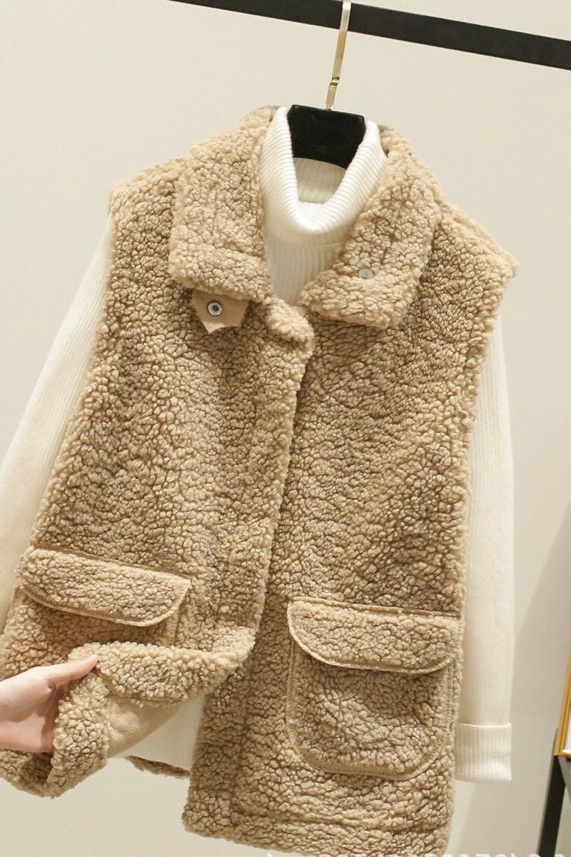 ALL MATCH WAISTCOAT PLUSH WARM VEST JACKET - Doublju