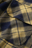RETRO LOOSE LARGE SIZE PLAID SHIRT - Doublju