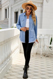 DISTRESSED DENIM LONG SLEEVE POCKET SHIRTS - Doublju