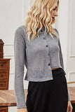 WOMEN SOLID IRREGULAR BUTTON UP SHIRTS - Doublju