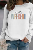 WOMEN WEEKEND PRINTING LONG SLEEVE PULLOVER