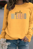 WOMEN WEEKEND PRINTING LONG SLEEVE PULLOVER