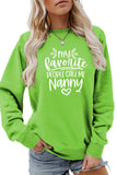 WOMEN LETTER PRINTING LONG SLEEVE PULLOVER