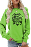 WOMEN LETTER PRINTING LONG SLEEVE PULLOVER