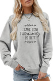 WOMEN LETTER PRINTING LONG SLEEVE PULLOVER TEE