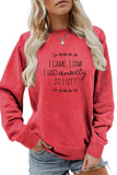 WOMEN LETTER PRINTING LONG SLEEVE PULLOVER TEE