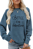 WOMEN LETTERING PRINT PULLOVER ROUND NECK TEE