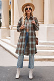 WOMEN CLASSIC PLAID PATTERN LONG LENGTH SHACKET