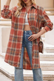 WOMEN CLASSIC PLAID PATTERN LONG LENGTH SHACKET