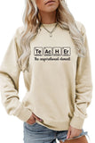 WOMEN TEACHER PRINTING LOOSE FIT PULLOVER T SHIRT