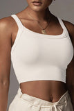 WOMEN TIGHT FIT KNIT CROP TANK TOP