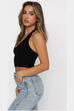 WOMEN SEXY BACKLESS TIGHT CROP TANK TOP