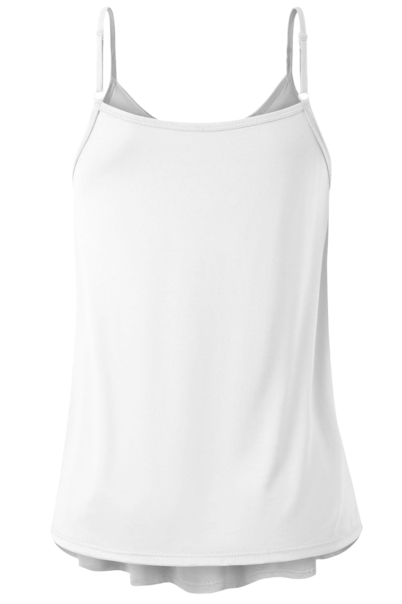 FRONT PLEATED CAMI TANK TOP WITH PLUS SIZE